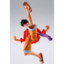 TAMASHII NATIONS SH Figuarts Monkey D Luffy Raid of Onigashima One Piece Figura Articulada 14,5cm con Accesorios