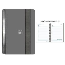 Agenda Anual (2026) Senfort Unicolor Espiral Tapa Pp Con Goma 160X235 D/P Gris Precio: 17.5000001. SKU: B12V5SFG5A