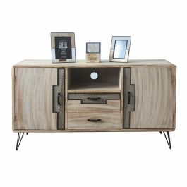 Aparador DKD Home Decor Negro Natural Metal Madera de Paulonia 120 x 41 x 65 cm Precio: 267.69000005. SKU: S3023381