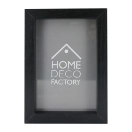 Home Deco Factory Juego de 4 Marcos Fotos Madera Negro para 13x18 cm y 10x15 cm