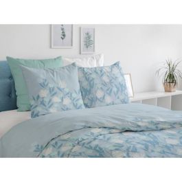 HOME LINGE PASSION Juego de Edredón Floral Storm - 3 Piezas - 240 x 260 - 100% Algodón 57 Hilos - Azul