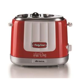 Ariete 206/00 Máquina de Hot Dog Party Time Roja - 5 Niveles de Cocción, Expulsión Automática Ariete 206/00 Máquina de Hot Dog Party Time Roja - 5 Niveles de Cocción, Expulsión Automática