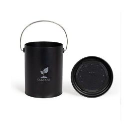 Livoo MES154N Cubo de compostaje de cocina negro de 6 litros
