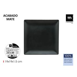 Bandeja Melamina Black 19x19x1.5 cm La Mediterrane - Inde (24 Unidades) Precio: 40.68999979. SKU: B1KK7L77VA