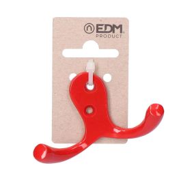 Edm Colgador doble de aluminio rojo