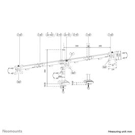 Soporte de Mesa para Pantalla Neomounts DS60-600BL3 10" 27"