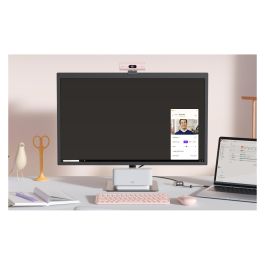 Logitech Webcam Brio 500 Rosa Full HD 1080p 4MP 90° con Clip de Montaje Universal USB-C Plug and Play Rightlight 4 HDR