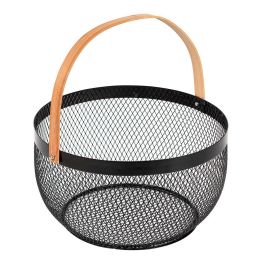 5Five Cesta de malla retro Noir kitchen, Ø 29 cm, metal, negro Precio: 12.50000059. SKU: S7909980