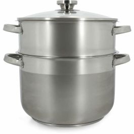 Menastyl 4615450 Cuscús de Acero Inoxidable 10 Litros, Apto para Todo Tipo de Fuegos e Inducción