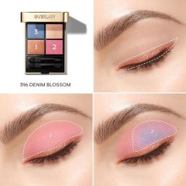 Guerlain OMBRES G Sombras Ojos 4 Tonos Edición Limitada #396-Denim Blossom 6g