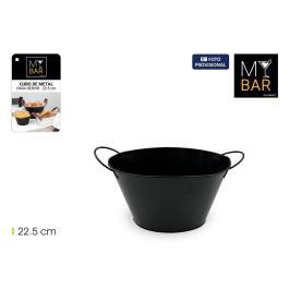Inde Cubo de Metal Oval con Asa Metal Blak 22.5 cm - My Bar, 17.6 x 16.1 x 28 cm (12 Unidades) Precio: 29.49999965. SKU: B15CFW2FRK