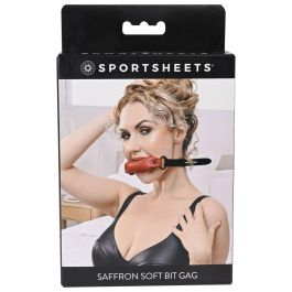 Mordaza Sportsheets Soft Negro/Rojo