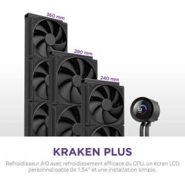 NZXT RL-KN360-B2 Refrigeración Líquida Kraken Plus 360 con Pantalla LCD Personalizable de 1.54" - Negro
