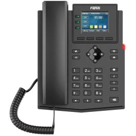 Fanvil X303W Teléfono IP Wi-Fi Escritorio/pared Negro con Pantalla LCD 2.4" y PoE 4 Líneas