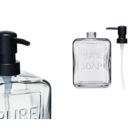 Dispensador de Jabón Negro 570 ml Berilo - Cristal y Plástico, 10x18x6 cm (6 Unidades) Dispensador de Jabón Negro 570 ml Berilo - Cristal y Plástico, 10x18x6 cm (6 Unidades)