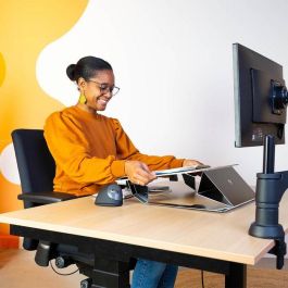 R-Go Tools Document Holder Read2Write y Superficie de Escritura de Madera Roble - Ergonómico para Postura Upright