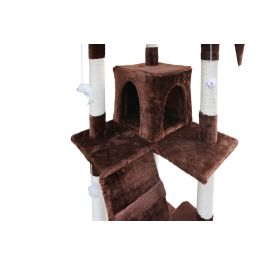 Árbol rascador para gatos Gloria 50 x 50 x 170 cm Marrón Madera Papel Sisal Árbol rascador para gatos Gloria 50 x 50 x 170 cm Marrón Madera Papel Sisal