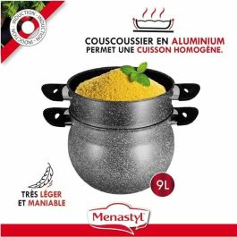 Menastyl 6020033 Olla Cuscusera de Aluminio Efecto Mármol, 9 Litros de Capacidad, Compatible con Todas las Cocinas e Inducción Menastyl 6020033 Olla Cuscusera de Aluminio Efecto Mármol, 9 Litros de Capacidad, Compatible con Todas las Cocinas e Inducción