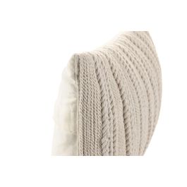 DKD Home Decor Cojín Boho India 24 Crudo 30 x 50 cm Algodón Macramé Hecho a Mano (2 Unidades)
