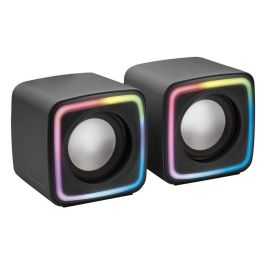Mars Gaming Altavoces MSCUBE 8W 2.0 Negros USB Alimentación RGB DSP Sonido Espacial