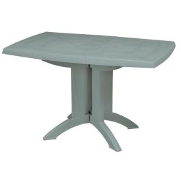 Mesa de jardín plegable de resina VEGA - GROSFILLEX - 118 x 77 cm Verde Agua