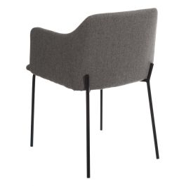 Silla Gris Tejido-Metal Moderno Salón 52,50 X 53 X 77 cm