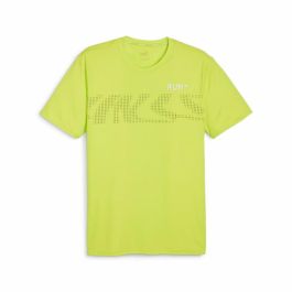 Camiseta de Manga Corta Hombre Puma RUN FAVORITE S GRA Verde Claro