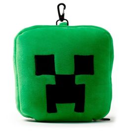 Puckator Almohada de Viaje 2 en 1 con Antifaz de Creeper Minecraft Relaxeazzz - 15,5x15,5x8,5cm