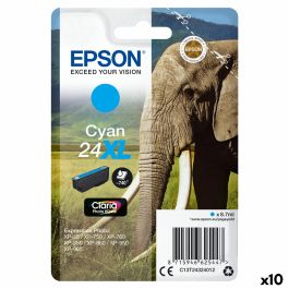 Cartucho de Tinta Original Epson CLARIA PHOTO HD INK EXPRESSION PHOTO XP-950 - 24XL Cian (10 Unidades)