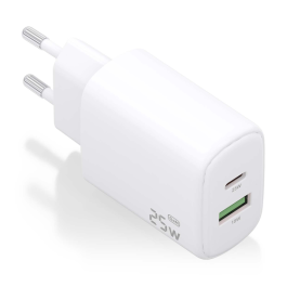 AISENS - CARGADOR 25W, 1xUSB-C PD3.0, 1xUSB-A QC3.0, BLANCO Precio: 5.59000035. SKU: B17V2TGM4X