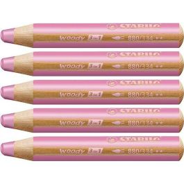 Lápices de colores Stabilo Woody Rosa 3 en 1 (5 Unidades) Precio: 9.89000034. SKU: B1B6X72D79