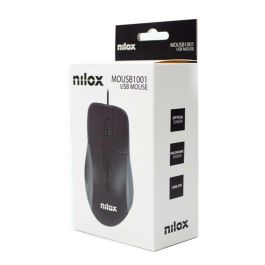 Nilox Ratón Óptico USB 1000DPI Negro - Compatible con Windows, Linux, Mac