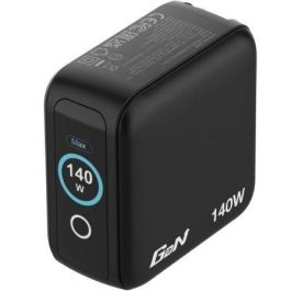 Verbatim Cargador de Pared Universal GaN Mini 140W con Pantalla, 3xUSB-C, 1xUSB-A, Universal 100-240V, Ref. 30240