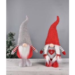 Figura Navidad Tradicional DKD Home Decor Rojo Gris 9 x 50 x 20 cm (2 Unidades) Precio: 25.5899996. SKU: B18KMH8BGC