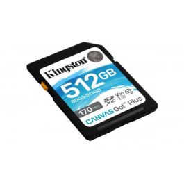 Kingston SDG3/512GB Tarjeta de Memoria SD Canvas Go! Plus 512 GB Clase 10 UHS-I U3 V30 Velocidad 170 MB/s para 4K