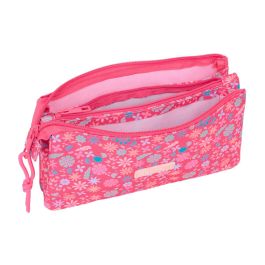 Portatodo Triple Safta Feeling Rosa 22 x 12 x 3 cm