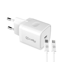 Celly Cargador Pared Usb-C + Cable Usb-C - Lightning 20 W Blanco Precio: 22.88999955. SKU: B1BDYBM6MJ
