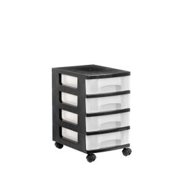 Archivo 2000 Torre de Almacenaje con 4 Cajones de 6 Litros, Ruedas Incluidas 390x290x480 mm Negro Precio: 40.49999954. SKU: S8401152