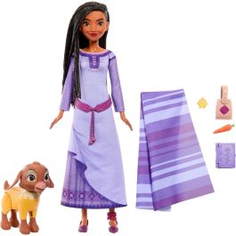Mattel Disney Wish Asha con Accesorios (HPX25) Figura Muñeca Juguete Inspirado Película, +3 Años
