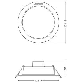 [LVE-4058075702967] Downlight LED LEDVANCE   8W 800Lm 4000K 100º IP44