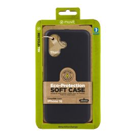 Muvit Funda Recycletek para Apple iPhone 16 - Material 100% reciclado, protección contra golpes y arañazos Precio: 18.49999976. SKU: B17R59KTT6