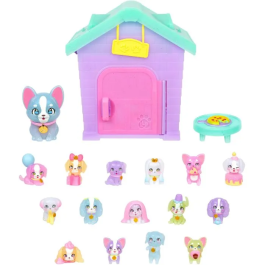Little Live Pets Set de Fiesta de Cachorros con 1 Madre y 15 Cachorros - Juguete Interactivo para Edades 5+