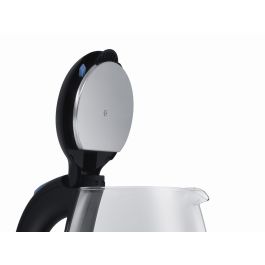 Argon Hervidor de Acero Borosilicato con LED, Transparente/Negro/Plata, 1.8 L (Set de 6)