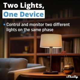 Shelly Relais 2PM Gen3 WLAN max. 16A 2 Canales Medición Empotrar