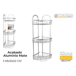 Confortime Estantería de Baño Alluma con 3 Bandejas, 23 x 23 x 67.5 cm, Ideal para Almacenamiento y Organización (4 Unidades) Precio: 93.49999967. SKU: S2202487