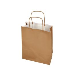 Bolsa Papel Q-Connect Celulosa Natural Liso L Con Asa Retorcida 320x400x14 mm 25 unidades