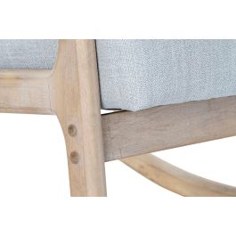 DKD Home Decor Mecedora Sixties Gris Claro Natural 88 x 78 x 66 cm