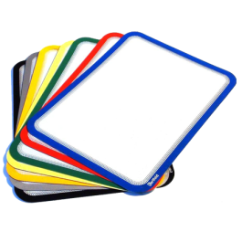 Djois Marco porta anuncios Magneto DIN A4 Adhesivo Removible Gris Pack 2 Unidades