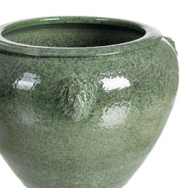 Macetero Verde Cerámica Decoración 40 X 40 X 30 cm