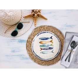 La Mediterranea Plato Postre 20 cm "Peixe" Iberica Brillo (12 Unidades)